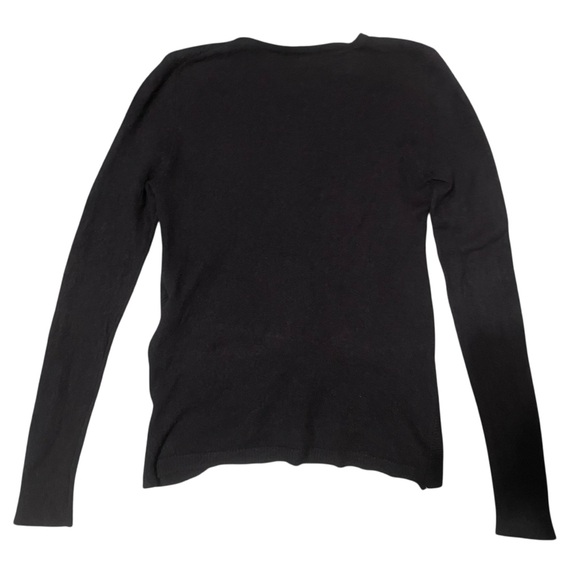 Cullen Cashmere Black Asymmetrical Bottom‎ Pullover Cashmere Sweater Size M - Picture 15 of 16